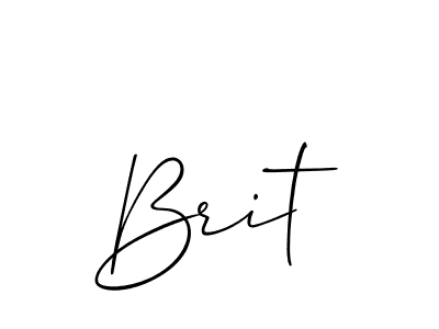 How to make Brit signature? Allison_Script is a professional autograph style. Create handwritten signature for Brit name. Brit signature style 2 images and pictures png