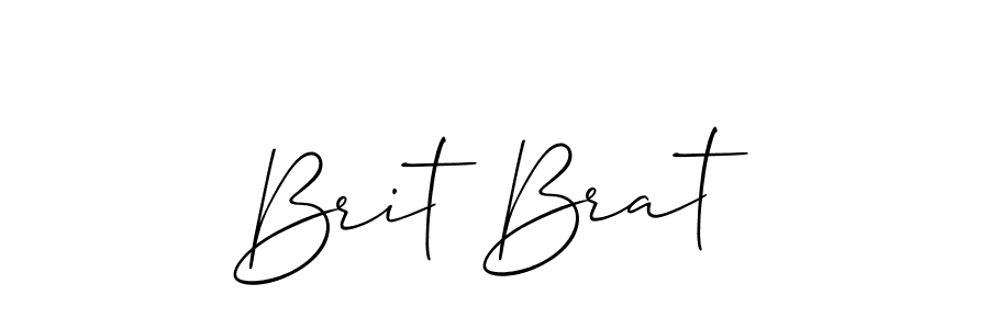 You should practise on your own different ways (Allison_Script) to write your name (Brit Brat) in signature. don't let someone else do it for you. Brit Brat signature style 2 images and pictures png