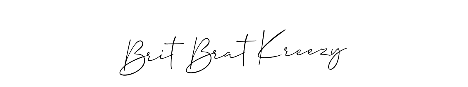 How to Draw Brit Brat Kreezy signature style? Allison_Script is a latest design signature styles for name Brit Brat Kreezy. Brit Brat Kreezy signature style 2 images and pictures png