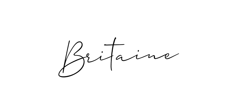 How to make Britaine signature? Allison_Script is a professional autograph style. Create handwritten signature for Britaine name. Britaine signature style 2 images and pictures png