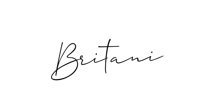 You should practise on your own different ways (Allison_Script) to write your name (Britani) in signature. don't let someone else do it for you. Britani signature style 2 images and pictures png