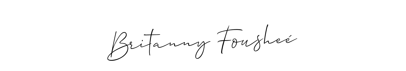 Also You can easily find your signature by using the search form. We will create Britanny Fousheé name handwritten signature images for you free of cost using Allison_Script sign style. Britanny Fousheé signature style 2 images and pictures png