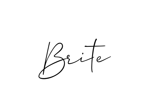 Brite stylish signature style. Best Handwritten Sign (Allison_Script) for my name. Handwritten Signature Collection Ideas for my name Brite. Brite signature style 2 images and pictures png