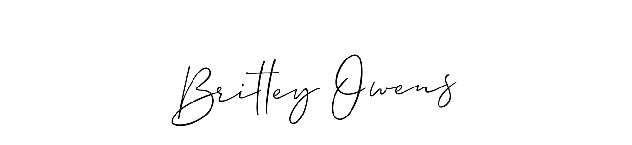 Britley Owens stylish signature style. Best Handwritten Sign (Allison_Script) for my name. Handwritten Signature Collection Ideas for my name Britley Owens. Britley Owens signature style 2 images and pictures png