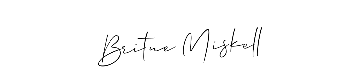 How to make Britne Miskell signature? Allison_Script is a professional autograph style. Create handwritten signature for Britne Miskell name. Britne Miskell signature style 2 images and pictures png