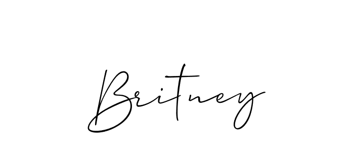 Design your own signature with our free online signature maker. With this signature software, you can create a handwritten (Allison_Script) signature for name Britney. Britney signature style 2 images and pictures png
