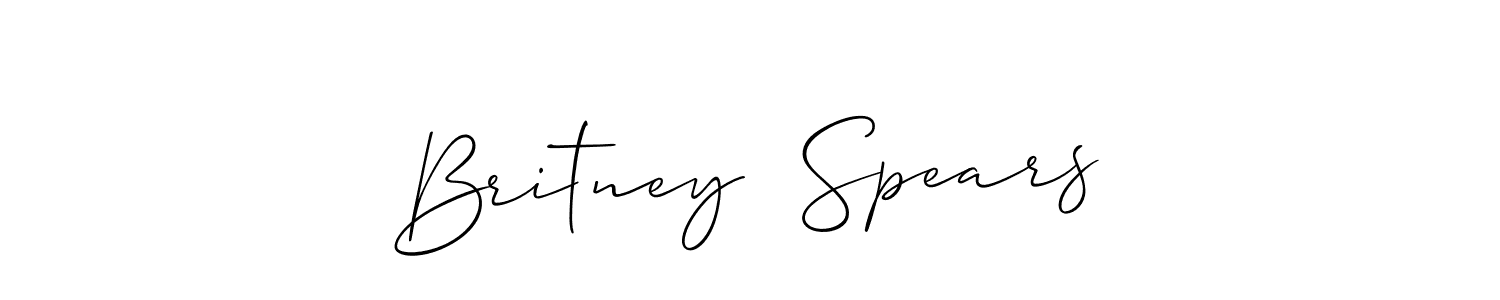 You should practise on your own different ways (Allison_Script) to write your name (Britney  Spears) in signature. don't let someone else do it for you. Britney  Spears signature style 2 images and pictures png