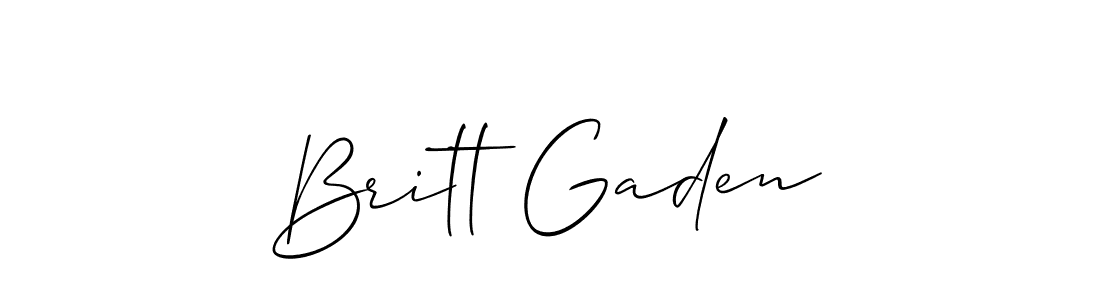 See photos of Britt Gaden official signature by Spectra . Check more albums & portfolios. Read reviews & check more about Allison_Script font. Britt Gaden signature style 2 images and pictures png