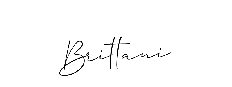 The best way (Allison_Script) to make a short signature is to pick only two or three words in your name. The name Brittani include a total of six letters. For converting this name. Brittani signature style 2 images and pictures png