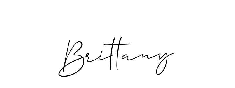 Design your own signature with our free online signature maker. With this signature software, you can create a handwritten (Allison_Script) signature for name Brittany. Brittany signature style 2 images and pictures png