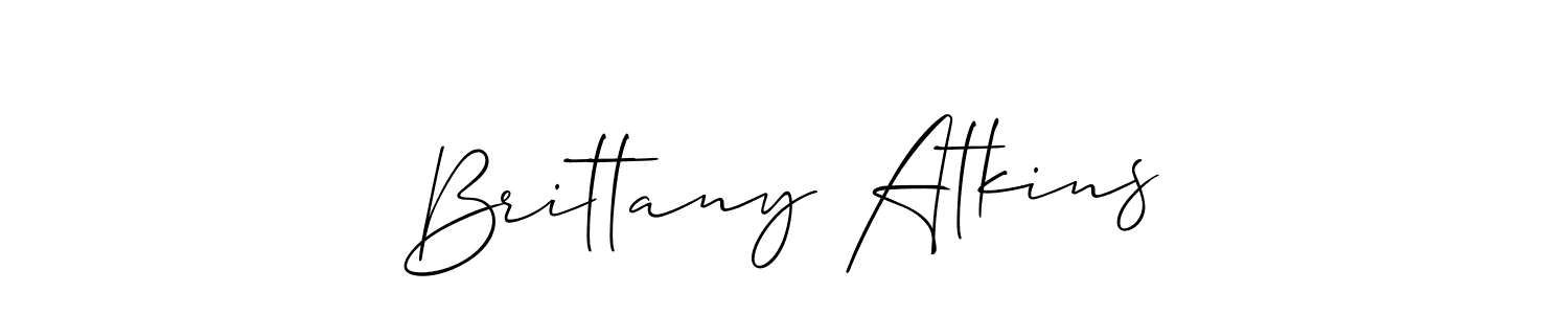 Create a beautiful signature design for name Brittany Atkins. With this signature (Allison_Script) fonts, you can make a handwritten signature for free. Brittany Atkins signature style 2 images and pictures png