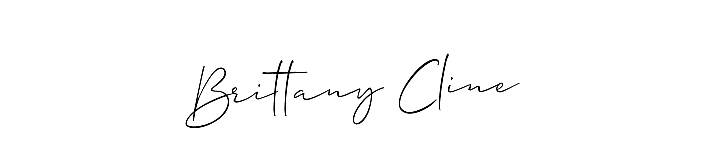 Make a beautiful signature design for name Brittany Cline. With this signature (Allison_Script) style, you can create a handwritten signature for free. Brittany Cline signature style 2 images and pictures png