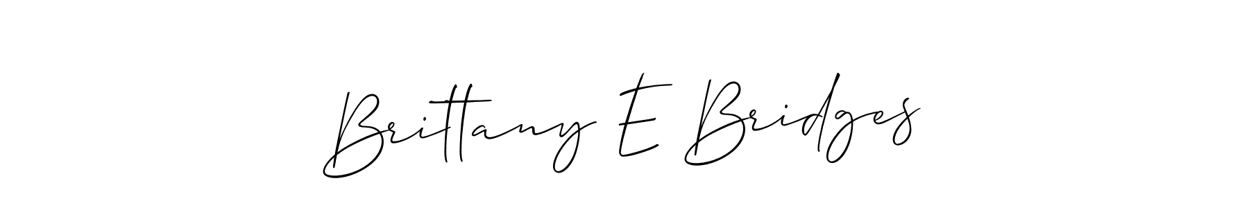 Use a signature maker to create a handwritten signature online. With this signature software, you can design (Allison_Script) your own signature for name Brittany E Bridges. Brittany E Bridges signature style 2 images and pictures png