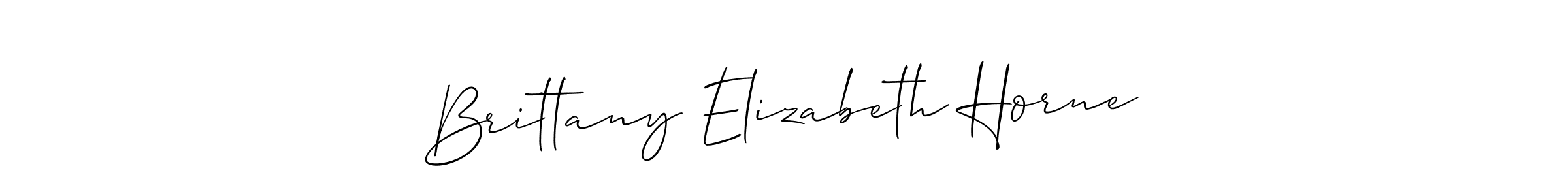 Use a signature maker to create a handwritten signature online. With this signature software, you can design (Allison_Script) your own signature for name Brittany Elizabeth Horne. Brittany Elizabeth Horne signature style 2 images and pictures png