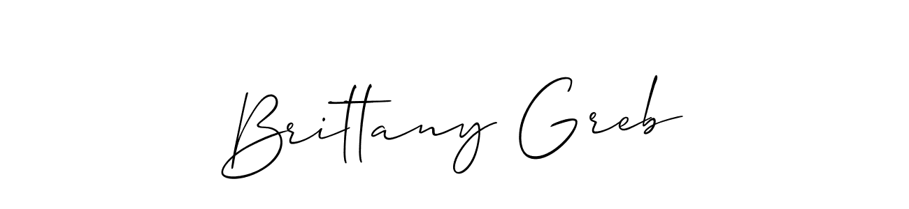 Make a beautiful signature design for name Brittany Greb. With this signature (Allison_Script) style, you can create a handwritten signature for free. Brittany Greb signature style 2 images and pictures png