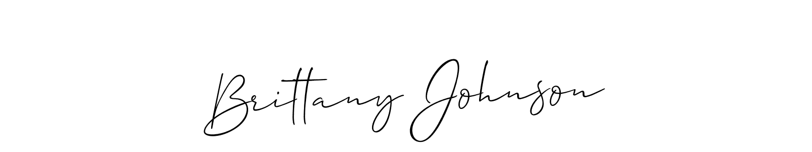 Design your own signature with our free online signature maker. With this signature software, you can create a handwritten (Allison_Script) signature for name Brittany Johnson. Brittany Johnson signature style 2 images and pictures png