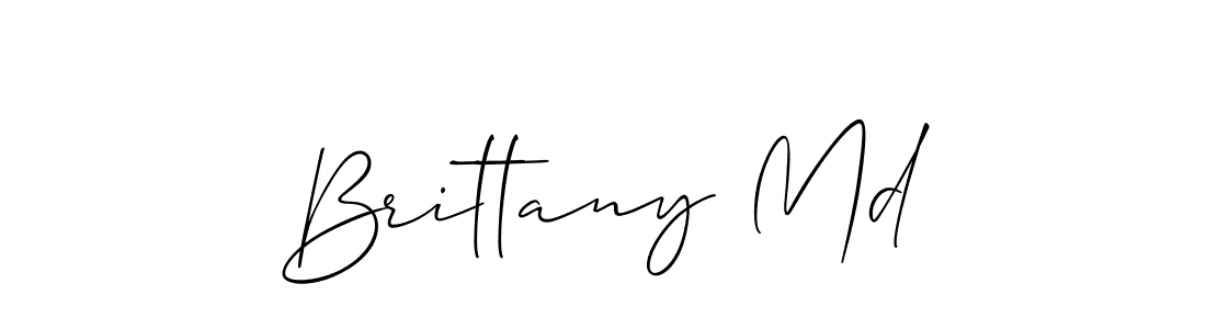 Brittany Md stylish signature style. Best Handwritten Sign (Allison_Script) for my name. Handwritten Signature Collection Ideas for my name Brittany Md. Brittany Md signature style 2 images and pictures png