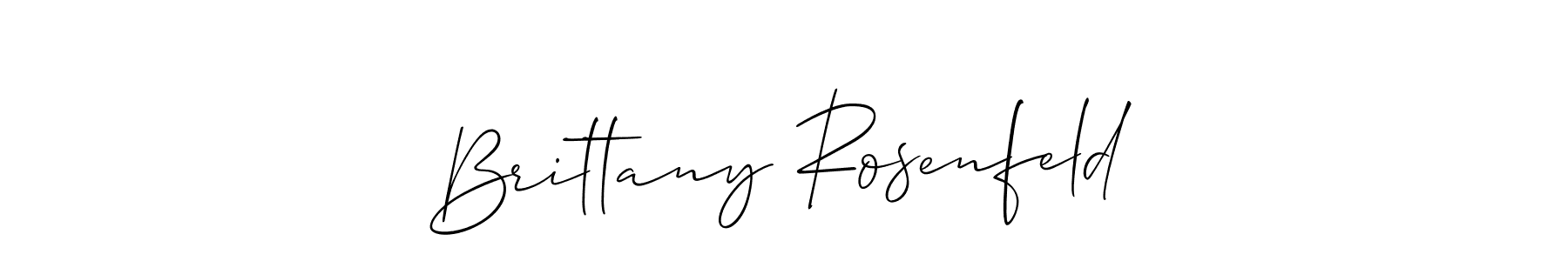 Make a beautiful signature design for name Brittany Rosenfeld. With this signature (Allison_Script) style, you can create a handwritten signature for free. Brittany Rosenfeld signature style 2 images and pictures png