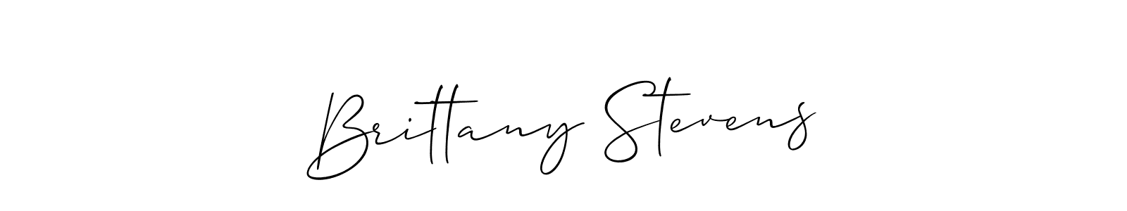 Use a signature maker to create a handwritten signature online. With this signature software, you can design (Allison_Script) your own signature for name Brittany Stevens. Brittany Stevens signature style 2 images and pictures png