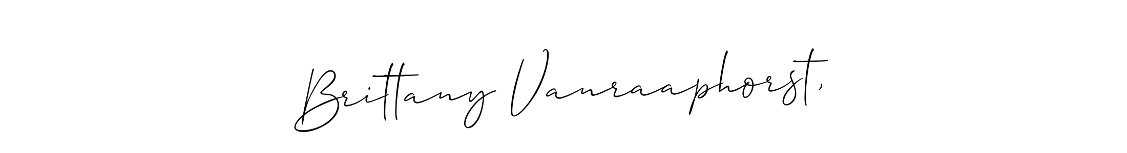 It looks lik you need a new signature style for name Brittany Vanraaphorst,. Design unique handwritten (Allison_Script) signature with our free signature maker in just a few clicks. Brittany Vanraaphorst, signature style 2 images and pictures png