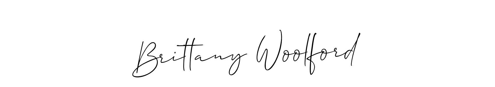 Create a beautiful signature design for name Brittany Woolford. With this signature (Allison_Script) fonts, you can make a handwritten signature for free. Brittany Woolford signature style 2 images and pictures png