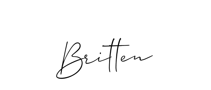 if you are searching for the best signature style for your name Britten. so please give up your signature search. here we have designed multiple signature styles  using Allison_Script. Britten signature style 2 images and pictures png