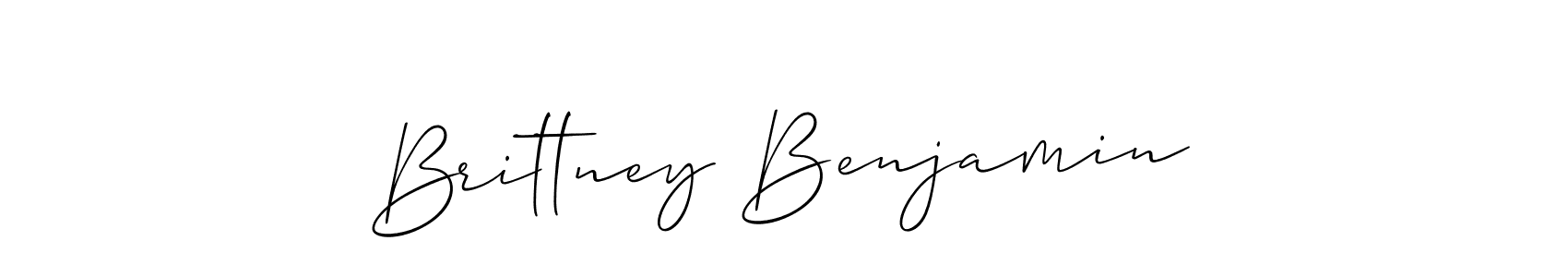 Use a signature maker to create a handwritten signature online. With this signature software, you can design (Allison_Script) your own signature for name Brittney Benjamin. Brittney Benjamin signature style 2 images and pictures png