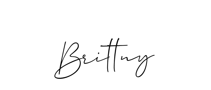 Design your own signature with our free online signature maker. With this signature software, you can create a handwritten (Allison_Script) signature for name Brittny. Brittny signature style 2 images and pictures png