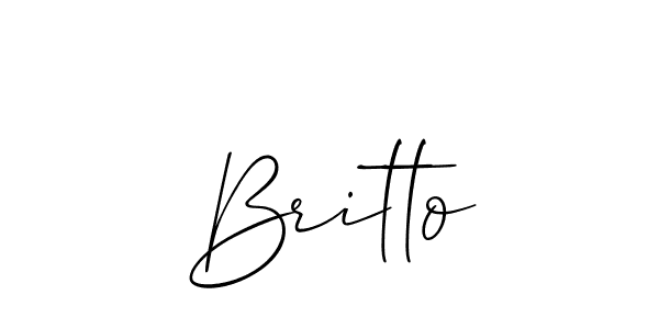 Similarly Allison_Script is the best handwritten signature design. Signature creator online .You can use it as an online autograph creator for name Britto. Britto signature style 2 images and pictures png