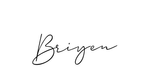 Briyen stylish signature style. Best Handwritten Sign (Allison_Script) for my name. Handwritten Signature Collection Ideas for my name Briyen. Briyen signature style 2 images and pictures png