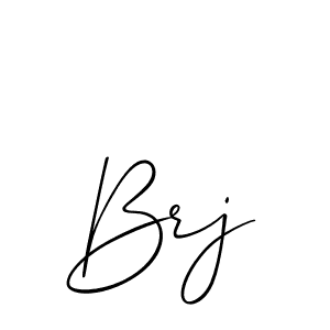 Design your own signature with our free online signature maker. With this signature software, you can create a handwritten (Allison_Script) signature for name Brj. Brj signature style 2 images and pictures png