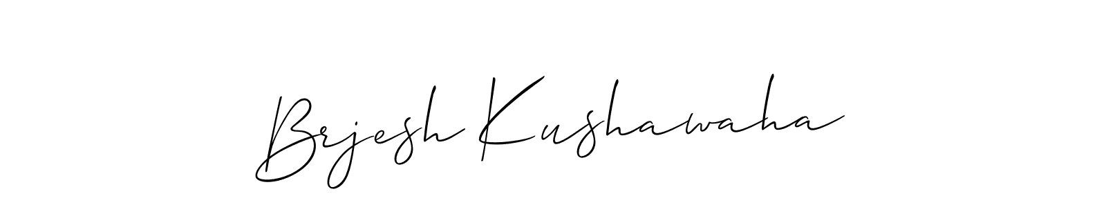 It looks lik you need a new signature style for name Brjesh Kushawaha. Design unique handwritten (Allison_Script) signature with our free signature maker in just a few clicks. Brjesh Kushawaha signature style 2 images and pictures png