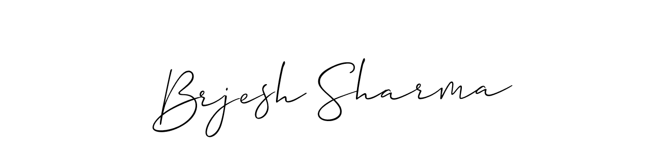 Create a beautiful signature design for name Brjesh Sharma. With this signature (Allison_Script) fonts, you can make a handwritten signature for free. Brjesh Sharma signature style 2 images and pictures png