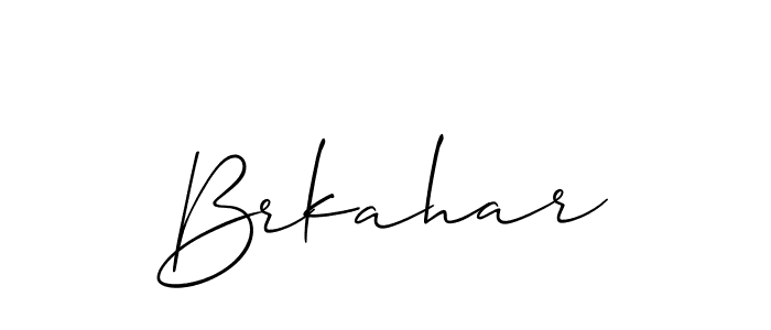 How to make Brkahar signature? Allison_Script is a professional autograph style. Create handwritten signature for Brkahar name. Brkahar signature style 2 images and pictures png