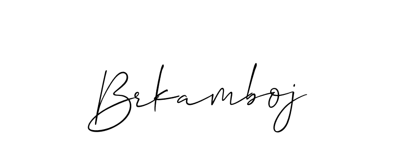 How to Draw Brkamboj signature style? Allison_Script is a latest design signature styles for name Brkamboj. Brkamboj signature style 2 images and pictures png