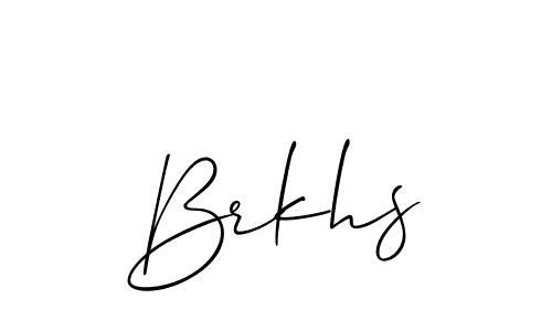 How to make Brkhs signature? Allison_Script is a professional autograph style. Create handwritten signature for Brkhs name. Brkhs signature style 2 images and pictures png