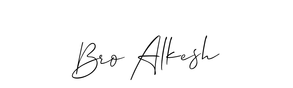 How to make Bro Alkesh name signature. Use Allison_Script style for creating short signs online. This is the latest handwritten sign. Bro Alkesh signature style 2 images and pictures png