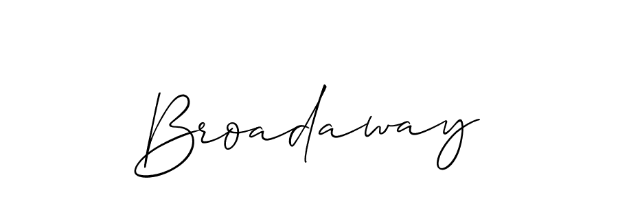 How to make Broadaway name signature. Use Allison_Script style for creating short signs online. This is the latest handwritten sign. Broadaway signature style 2 images and pictures png