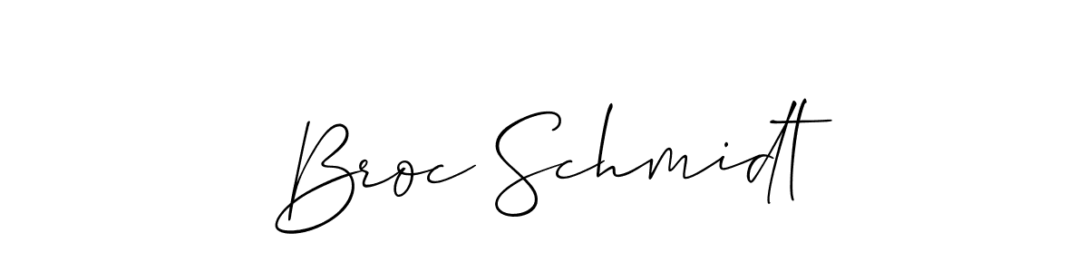 Broc Schmidt stylish signature style. Best Handwritten Sign (Allison_Script) for my name. Handwritten Signature Collection Ideas for my name Broc Schmidt. Broc Schmidt signature style 2 images and pictures png