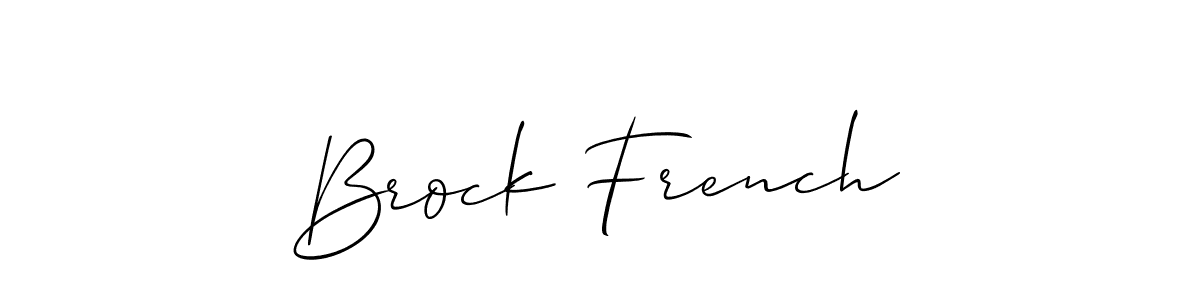 Make a beautiful signature design for name Brock French. With this signature (Allison_Script) style, you can create a handwritten signature for free. Brock French signature style 2 images and pictures png