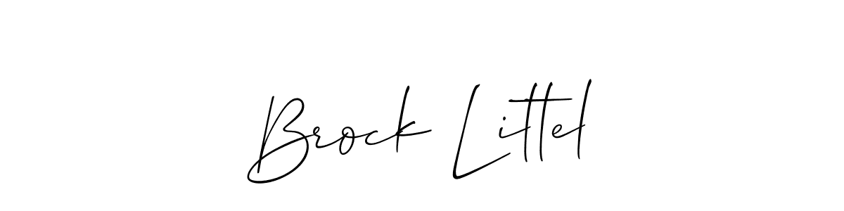 Design your own signature with our free online signature maker. With this signature software, you can create a handwritten (Allison_Script) signature for name Brock Littel. Brock Littel signature style 2 images and pictures png