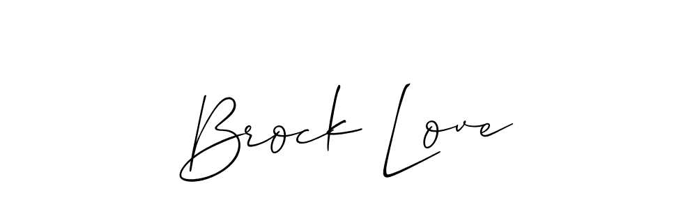 The best way (Allison_Script) to make a short signature is to pick only two or three words in your name. The name Brock Love include a total of six letters. For converting this name. Brock Love signature style 2 images and pictures png