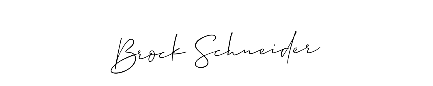 Design your own signature with our free online signature maker. With this signature software, you can create a handwritten (Allison_Script) signature for name Brock Schneider. Brock Schneider signature style 2 images and pictures png