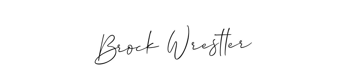 It looks lik you need a new signature style for name Brock Wrestler. Design unique handwritten (Allison_Script) signature with our free signature maker in just a few clicks. Brock Wrestler signature style 2 images and pictures png