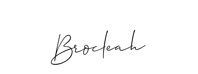 How to Draw Brocleah signature style? Allison_Script is a latest design signature styles for name Brocleah. Brocleah signature style 2 images and pictures png