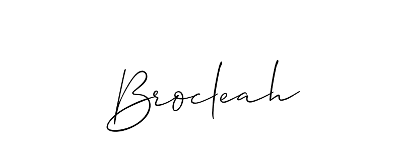 How to Draw Brocleah signature style? Allison_Script is a latest design signature styles for name Brocleah. Brocleah signature style 2 images and pictures png