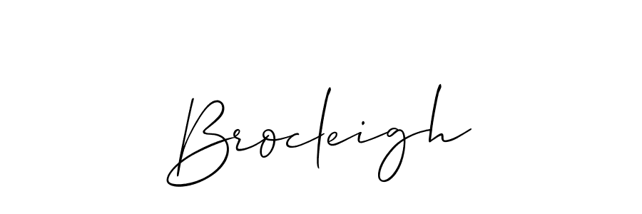 Make a beautiful signature design for name Brocleigh. With this signature (Allison_Script) style, you can create a handwritten signature for free. Brocleigh signature style 2 images and pictures png