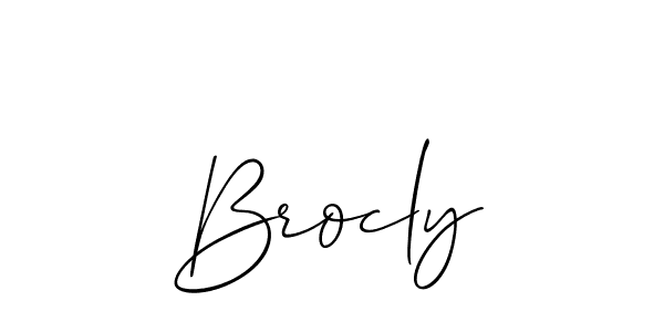 Allison_Script is a professional signature style that is perfect for those who want to add a touch of class to their signature. It is also a great choice for those who want to make their signature more unique. Get Brocly name to fancy signature for free. Brocly signature style 2 images and pictures png