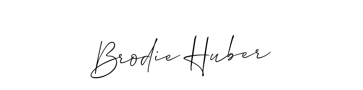 How to make Brodie Huber name signature. Use Allison_Script style for creating short signs online. This is the latest handwritten sign. Brodie Huber signature style 2 images and pictures png