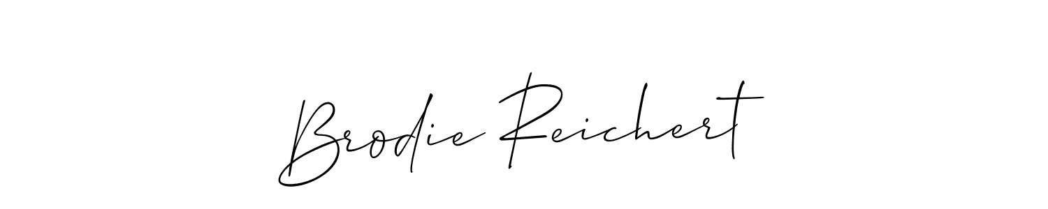 Similarly Allison_Script is the best handwritten signature design. Signature creator online .You can use it as an online autograph creator for name Brodie Reichert. Brodie Reichert signature style 2 images and pictures png